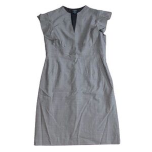 Tahari ASL exclusively for Bloomingdales taupe tan midi dress size 14